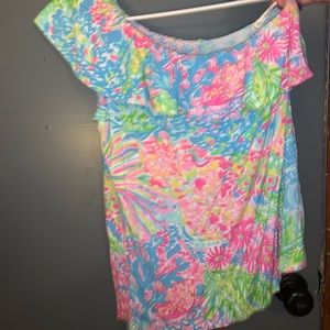 Women’s lily Pulitzer one shoulder shirt